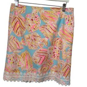 Lily Pulitzer Breakwater Blue Tini Bikini Skirt Size 12